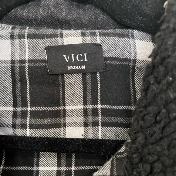 VICI flannel lined denim jacket - Picture 2 of 5